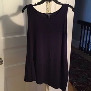Eileen Fisher Midnight sleeveless, asymmetrical Tunic PM